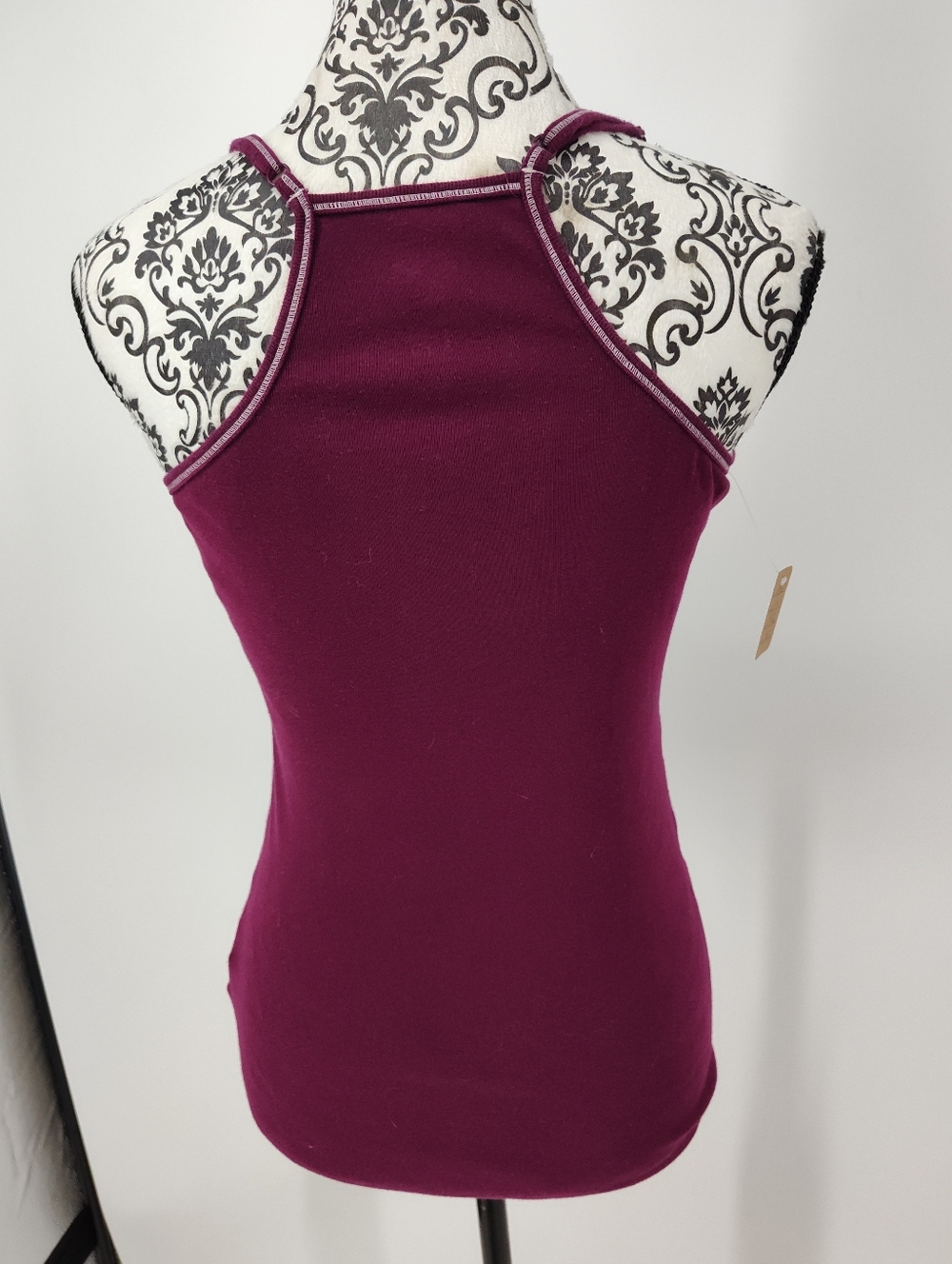 lei Women's Maroon Spaghetti-Strap Racer Back Camisole Size Medium - Picture 4 of 4